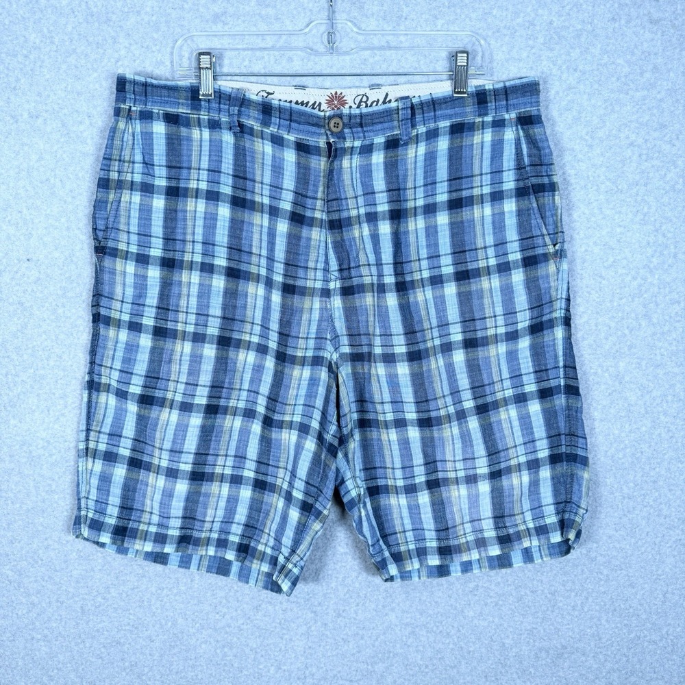 Tommy Bahama Linen Shorts Womens 36 Blue Summer Chino